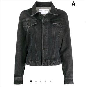 Proenza Schouler White Label Black Denim Jacket Sz S